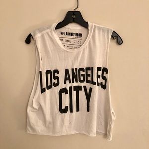 Los Angeles City Distressed Top One Size